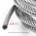 304 stainless steel invisible anti-theft security cable showing double twist multi-strand construction