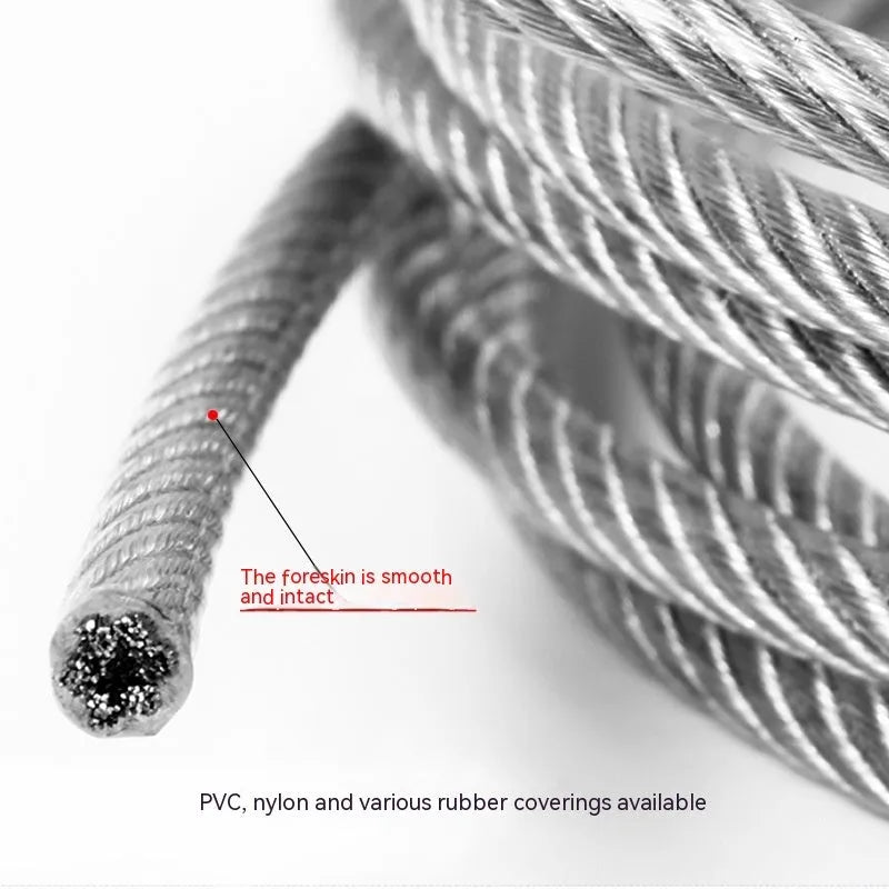 304 stainless steel invisible anti-theft security cable showing double twist multi-strand construction