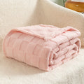 Thickened polyester velvet blanket with geometric pattern in multiple colour options