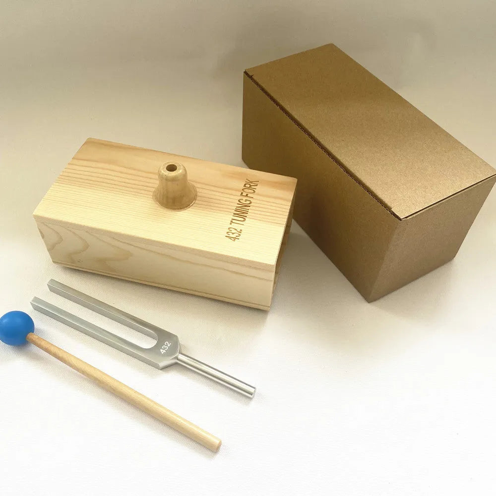 432Hz aluminium alloy tuning fork with portable speaker for sound therapy