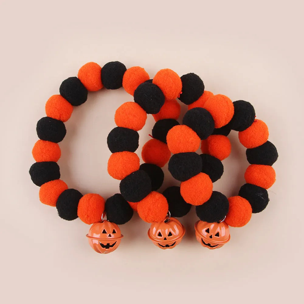 Halloween pumpkin design cat collar with metal buckle in three adjustable sizes