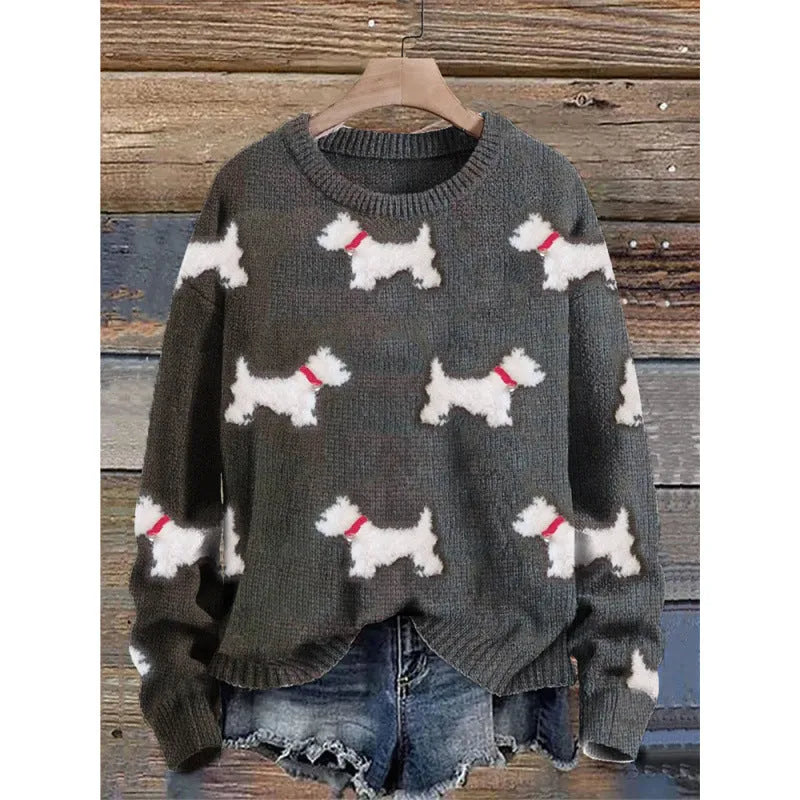 Little flower digital printed round neck sweater in polyester fibre available in multiple colours and sizes S to 4XL