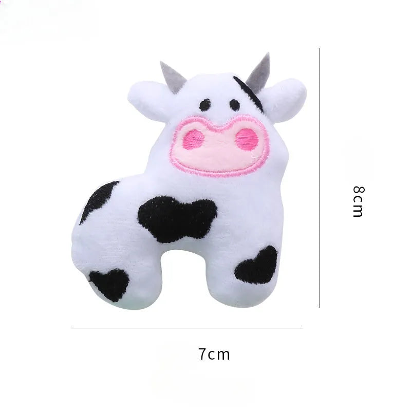 Cow parrot shape plush cat toy with catnip filling for interactive play