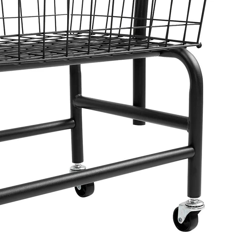White iron single rod pulley clothes hanger rail mounted on a wall for tie and trouser storage.