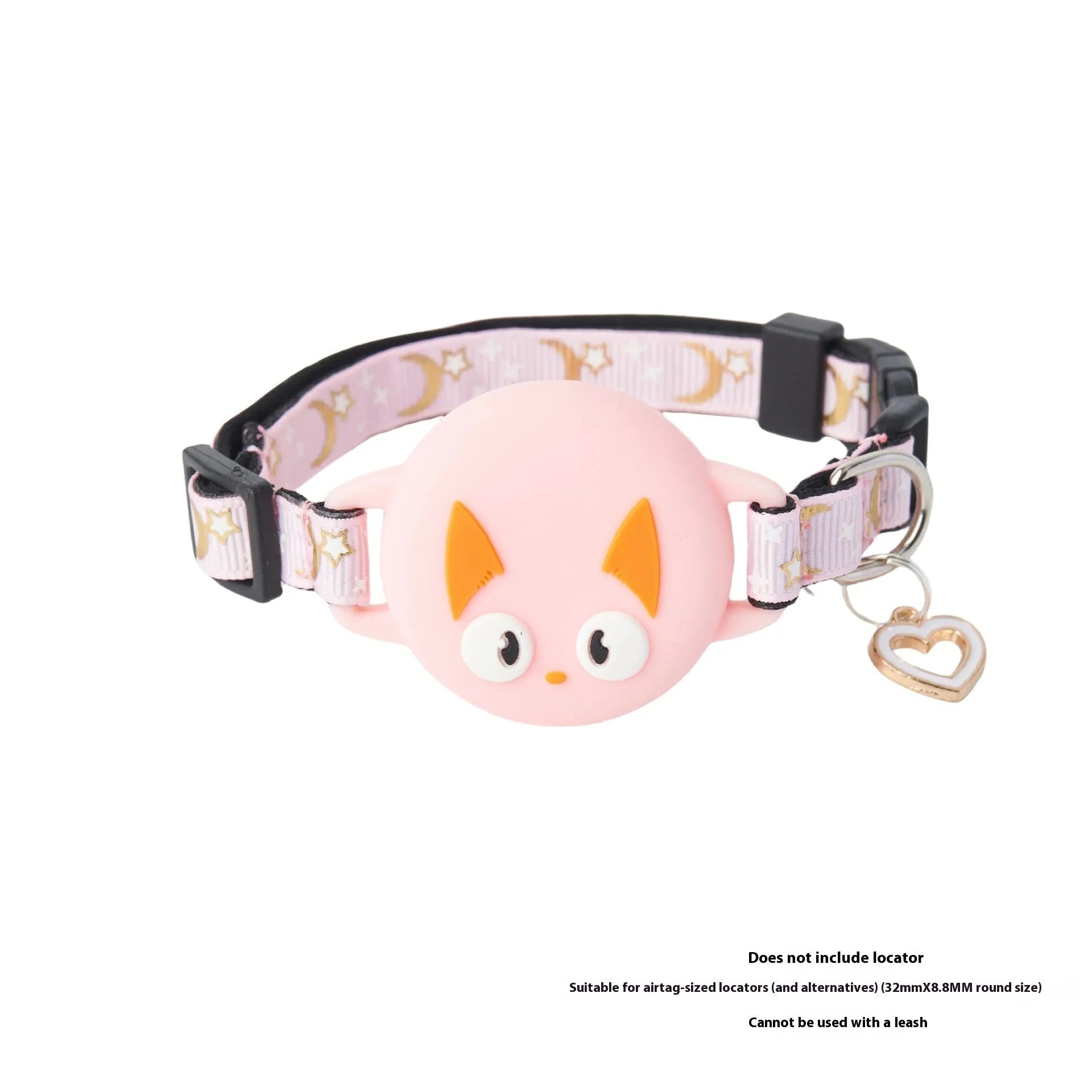 Apple AirTag protective case for cat collars in pink, blue, light green or black colours with adjustable sizing