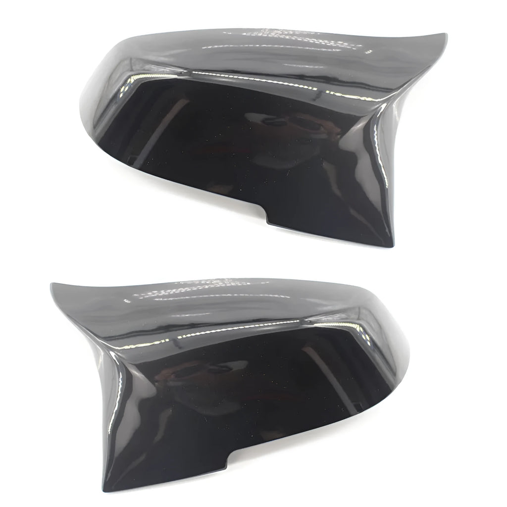 Paint bright black rearview mirror shell pair for BMW 3 Series 4 Series models