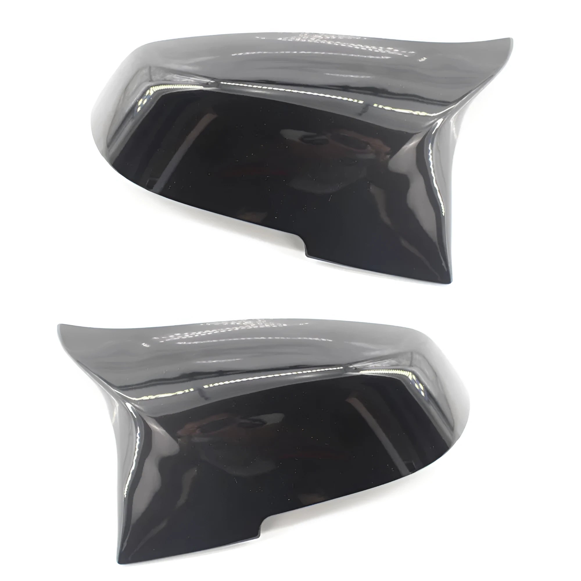 Paint bright black rearview mirror shell pair for BMW 3 Series 4 Series models