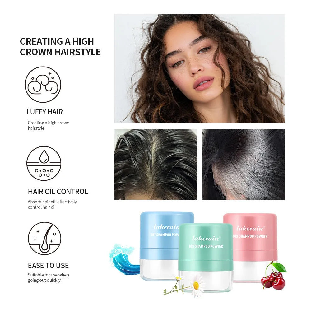 5g hair dry cleaning booster powder sachet with sponge headband mirror accessory