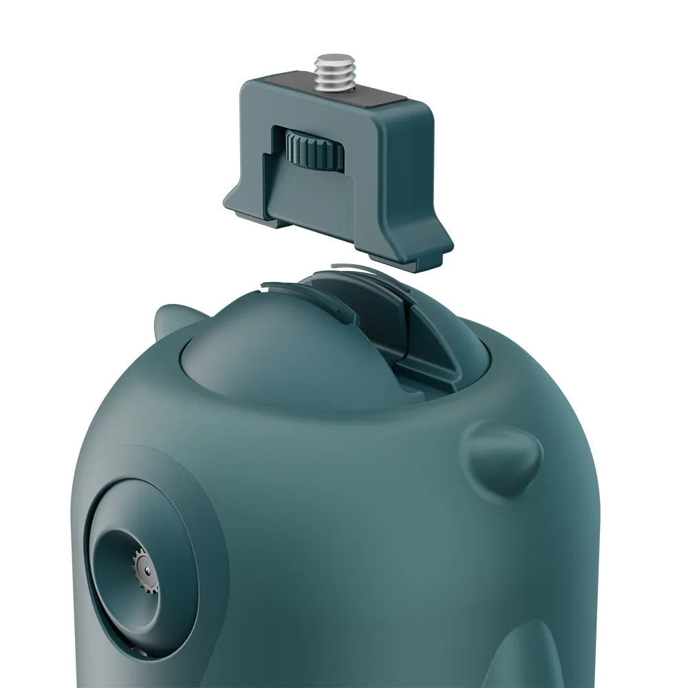 Dark green intelligent AI face recognition gimbal with 360-degree rotation for camera tracking
