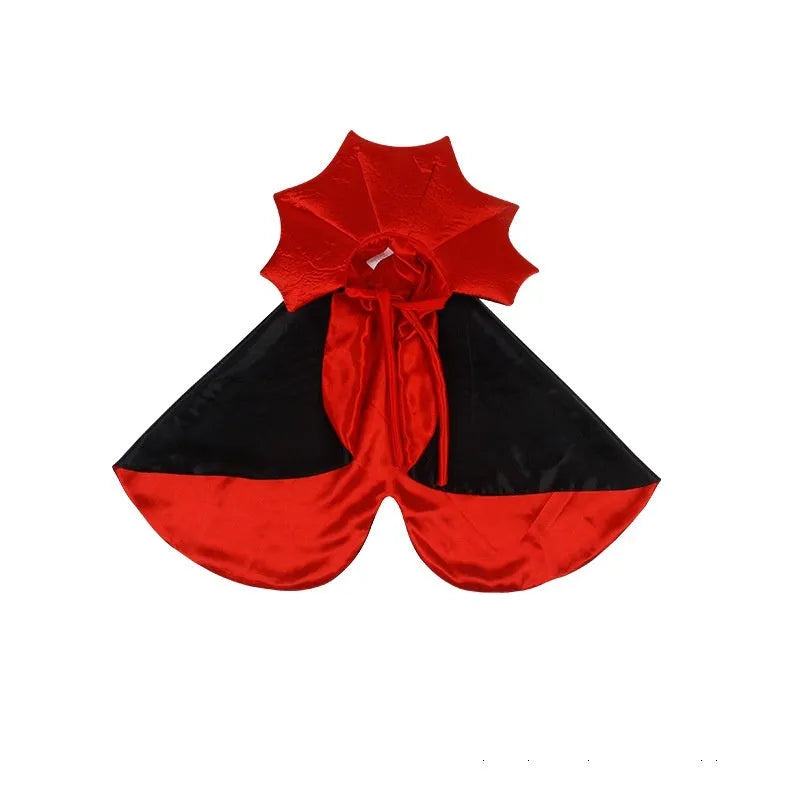 Black and red Halloween pet clothing for cats and dogs made from polyester fabric