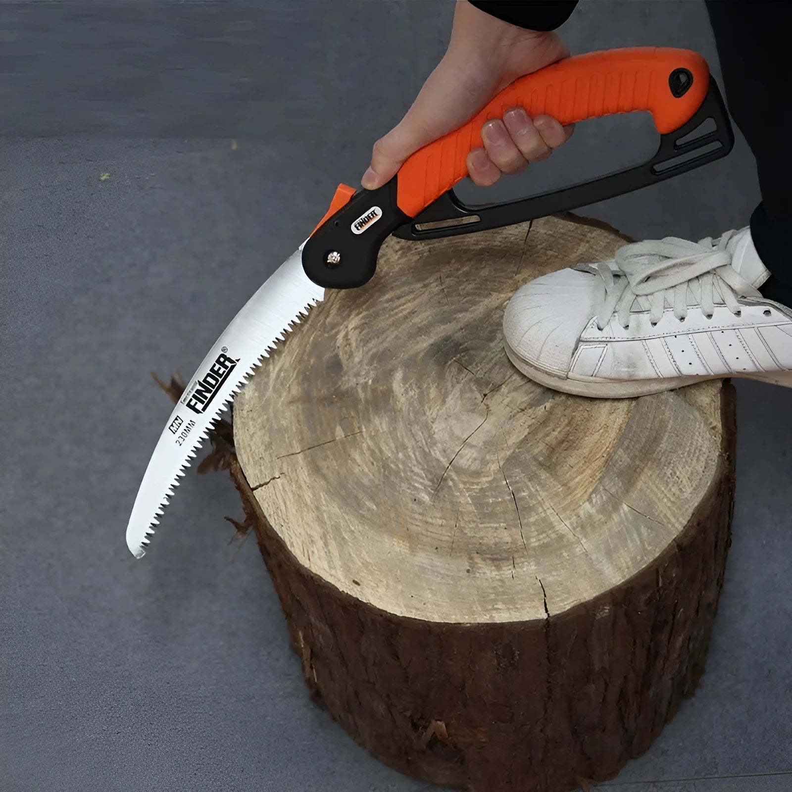 Garden trunk folding hand saw with extended blade and TPR grip