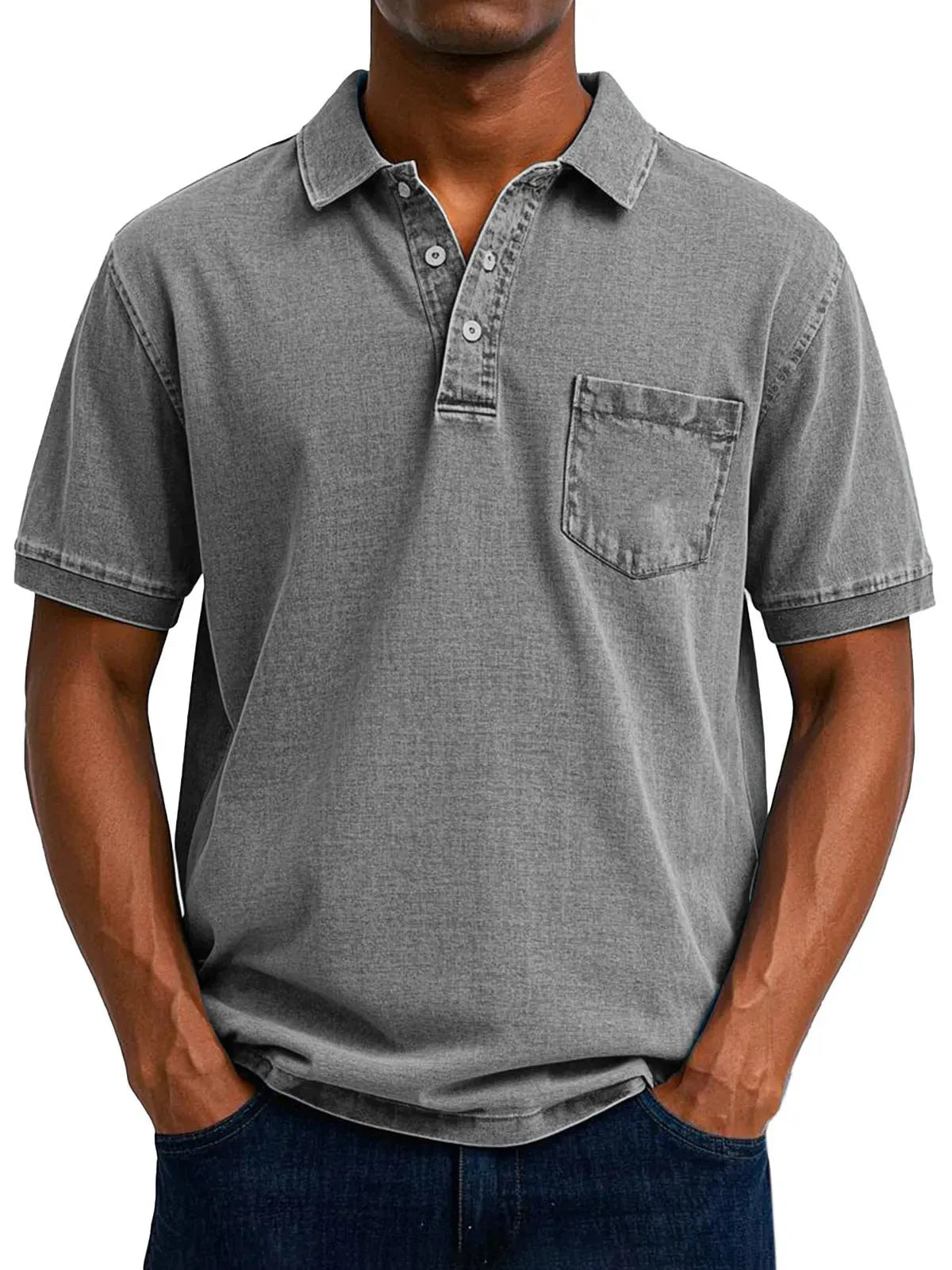 Men's plus size printed short sleeve shirt in polyester fabric with Korean style design