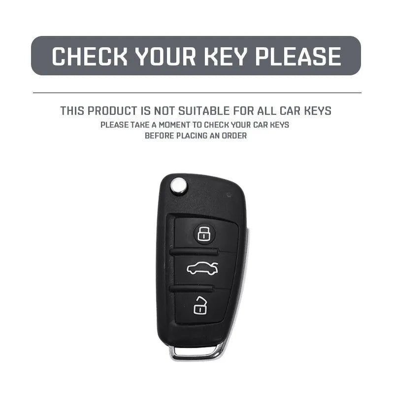 Carbon fibre style car key cover with mirror surface in carbon pattern or white colour