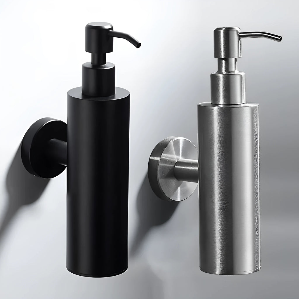 Stainless steel wall-mounted pendant lotion bottle dispenser for hotel bathrooms