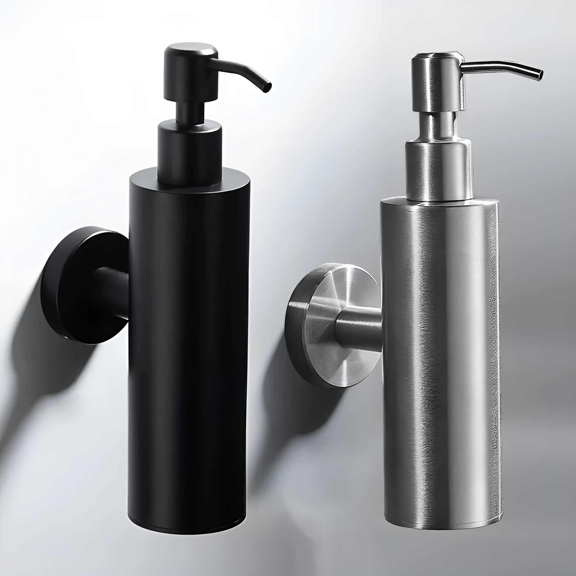 Stainless steel wall-mounted pendant lotion bottle dispenser for hotel bathrooms