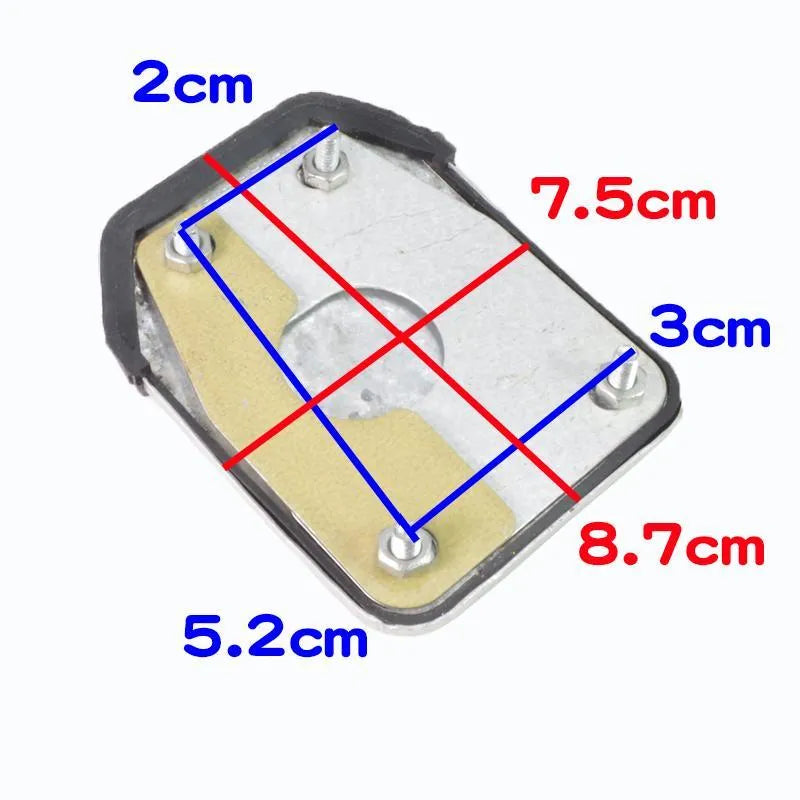 Metal motorcycle brake pedal skid plate for motorbike and scooter installation