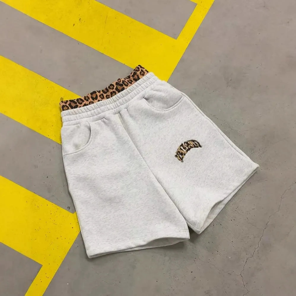 Men's patchwork double waist hip hop trousers with zip fly in polyester elastic fabric