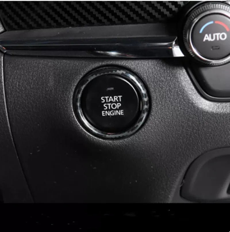 Aluminium alloy steering wheel button decorative stickers in red silver blue colours