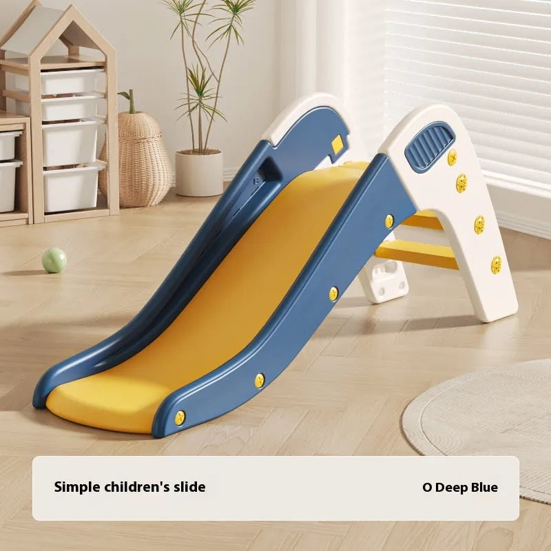 Small plastic baby slide for toddlers, shown in blue colour option.
