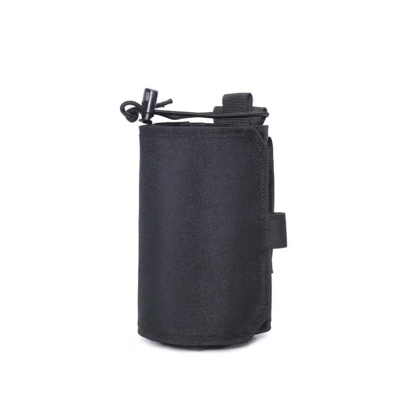 Adjustable Oxford cloth heat-holding bottle cover for outdoor sports in black colour.