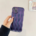 Water ripple pattern silicone iPhone 17 phone case showing textured surface in available colour options