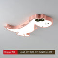 48cm cartoon dinosaur ceiling light with PVC shade and aluminium body in green or pink for bedroom