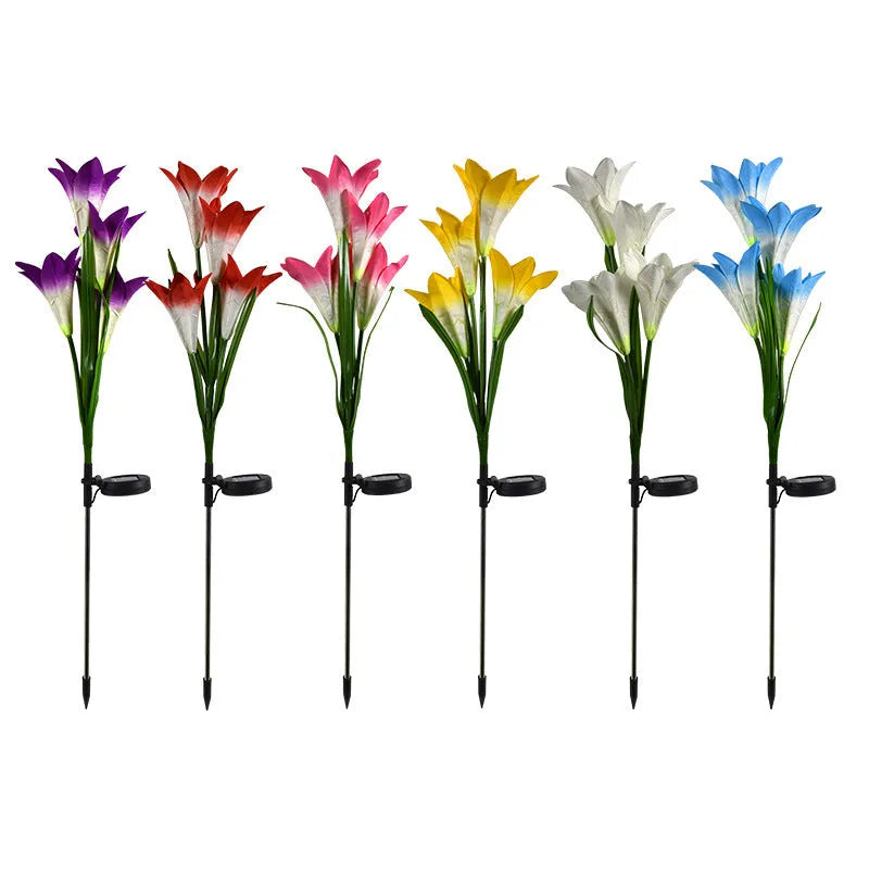Solar lily festive lantern outdoor decorative light in flower shape