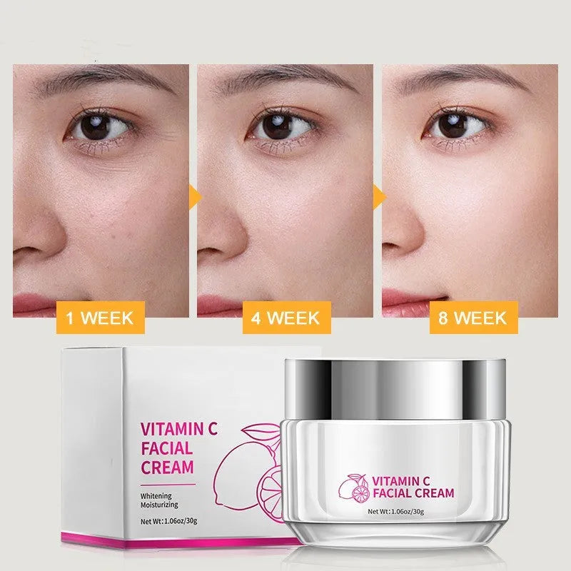 Vitamin C Face Cream 30g in square protective jar packaging