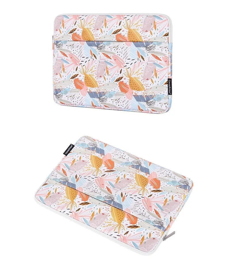 White waterproof PU leather laptop inner sleeve for 11 to 15 inch computers.