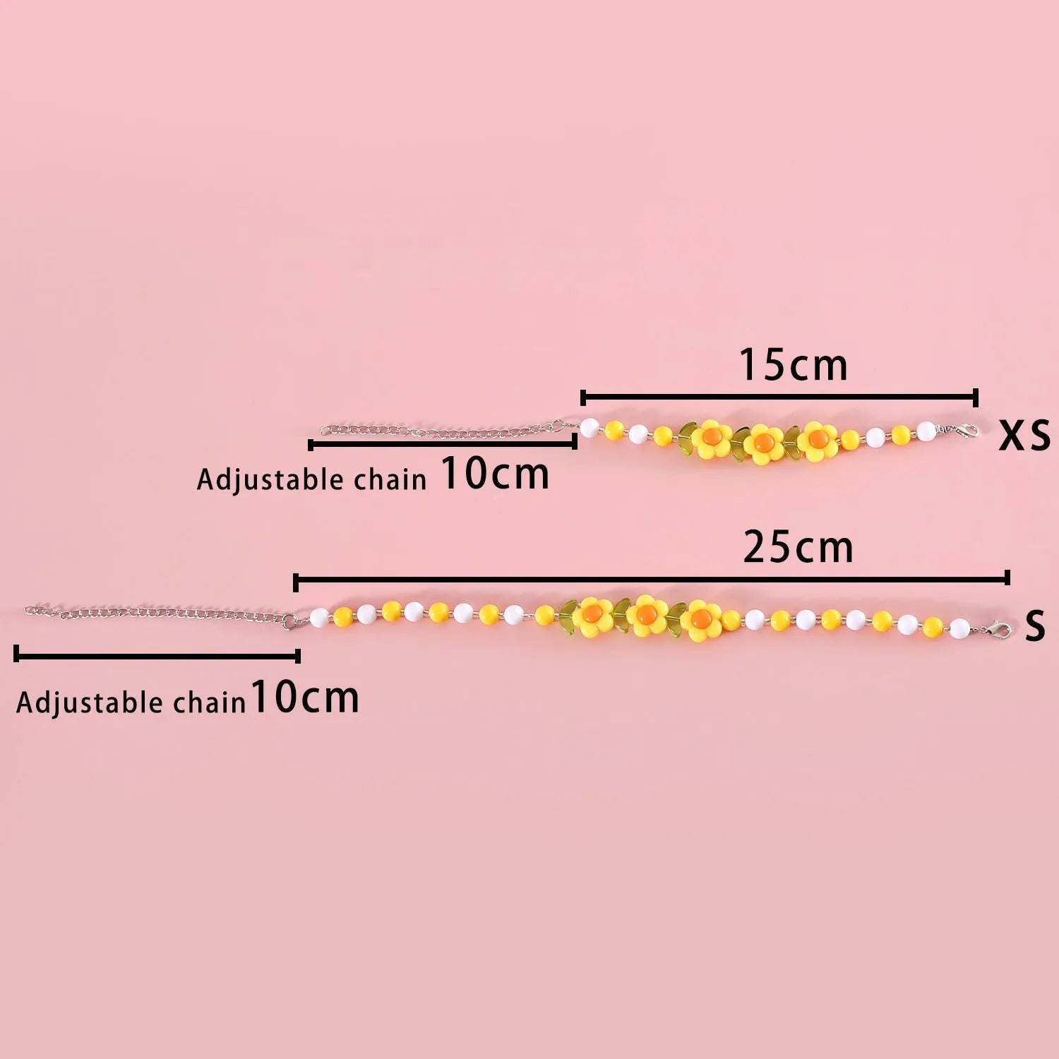 Colourful plastic bead pet necklace for dogs and cats with adjustable sizing options