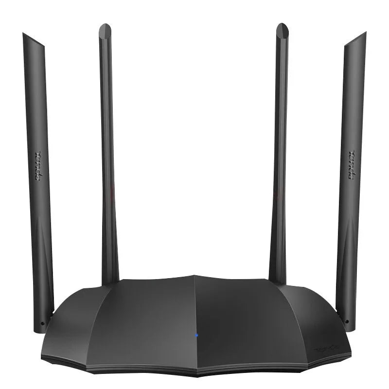 AC8 dual-band wireless router with gigabit ports and compact design