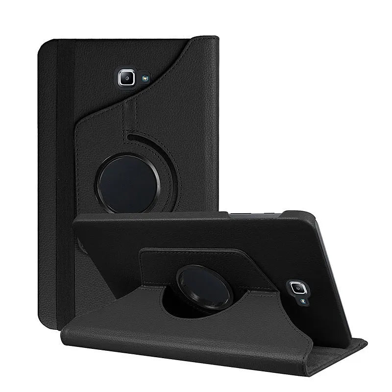 iPad 1 rotating leather protective case in clamshell design with litchi grain texture