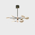 Nordic iron frame LED chandelier pendant lamp with acrylic diffuser, shown in a multi-head configuration