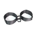 Black knitted belt strap for adult toy tools with included appliance strap accessory