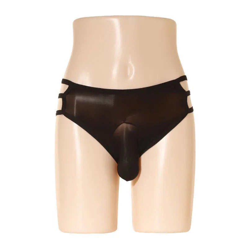 Men's transparent elephant nose shorts in nylon fabric with elastic waistband in multiple colours