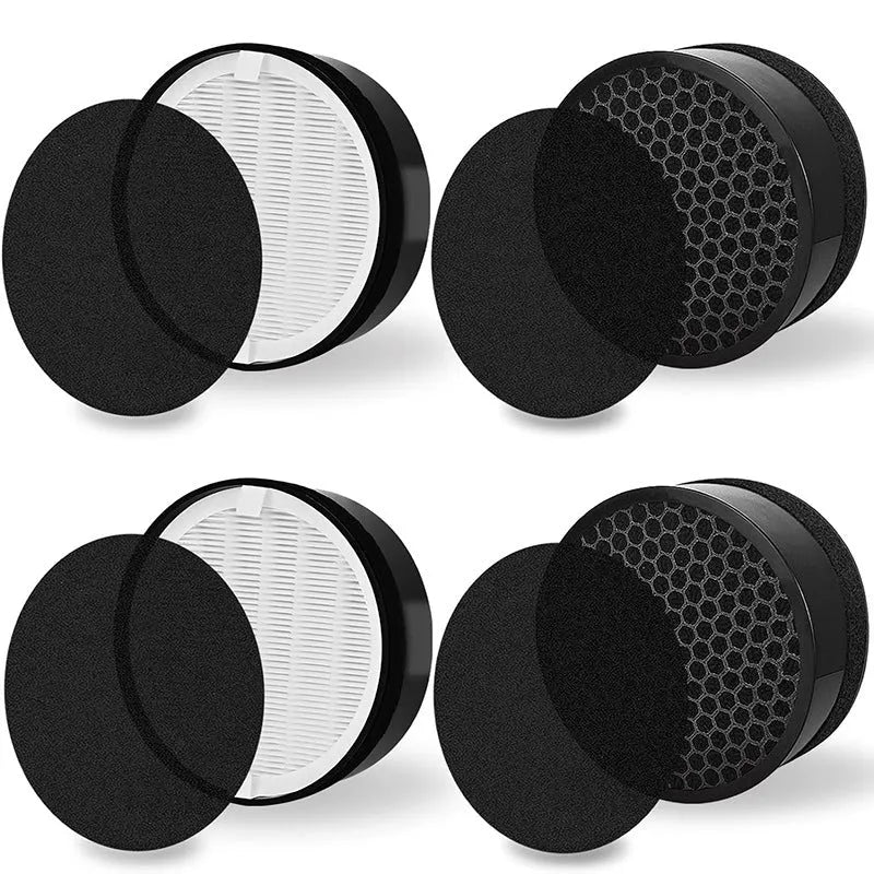Levoit air purifier replacement filter measuring 19x19x6.3 cm with filter screen and cotton