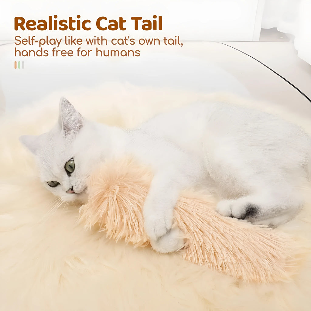 Soft plush cat toy pillow measuring 27x10cm available in blue green pink and white colours for pet play