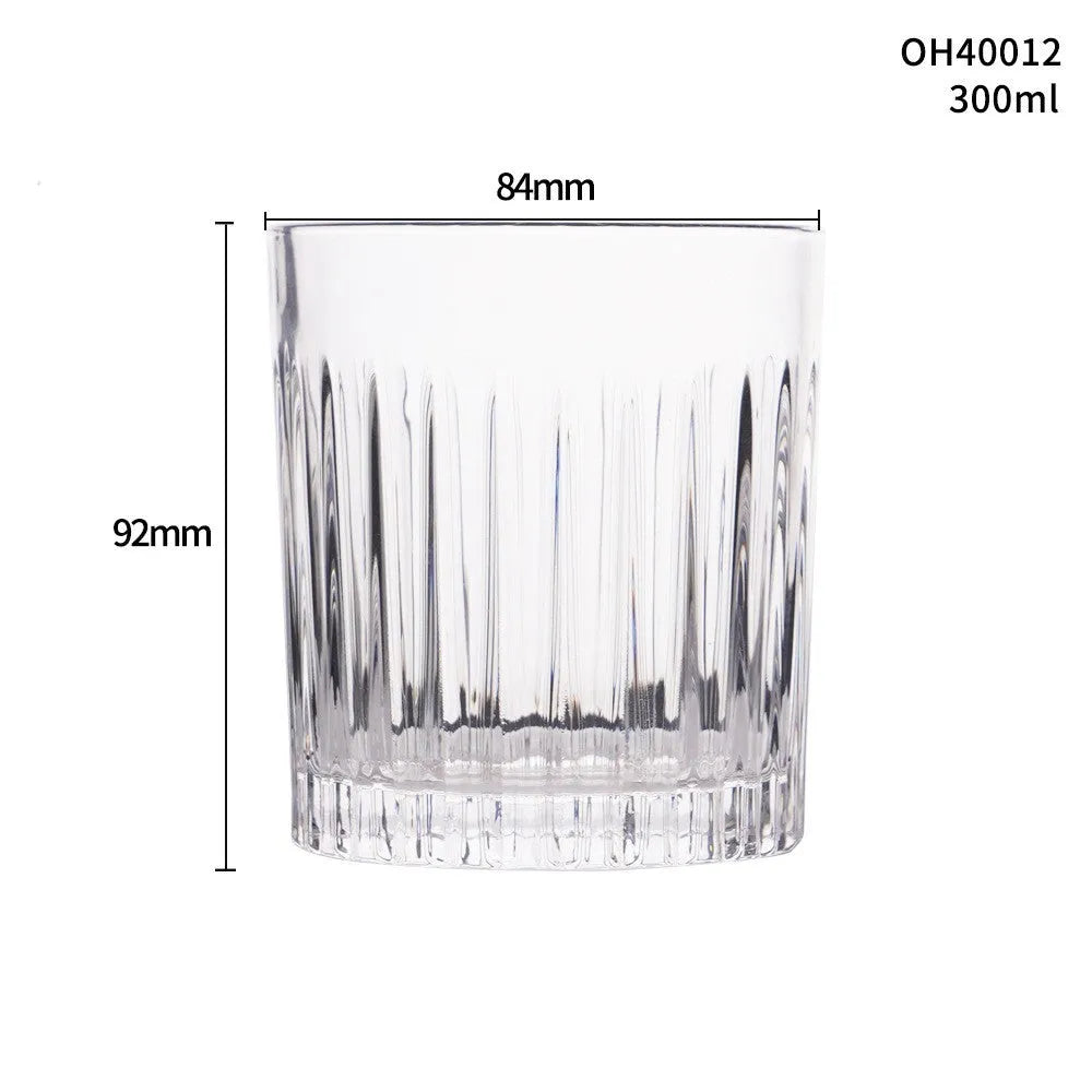 Crystal whiskey shot glass with thick bottom in one of ten colour style options