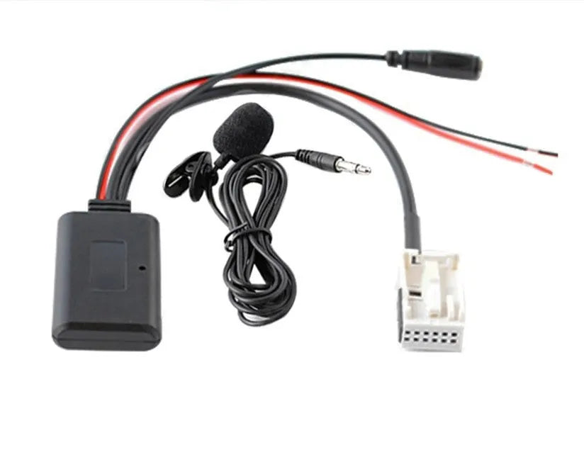 Bluetooth cable and microphone for upgrading Citroen and Peugeot car stereos with RD4 units.
