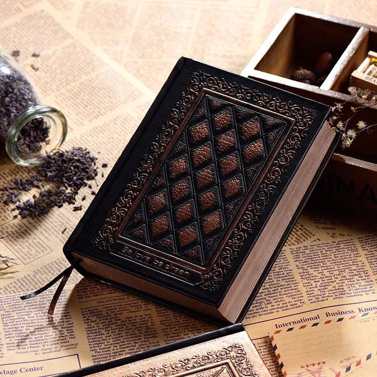 Embossed faux leather A5 notepad with three-dimensional pattern and super thick paper
