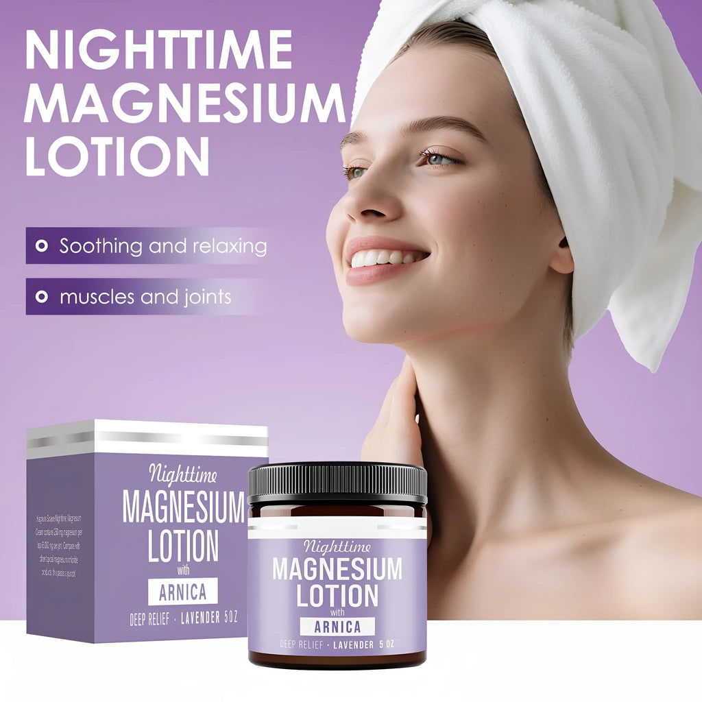 150ml magnesium body butter cream jar with shea butter and grape seed oil ingredients