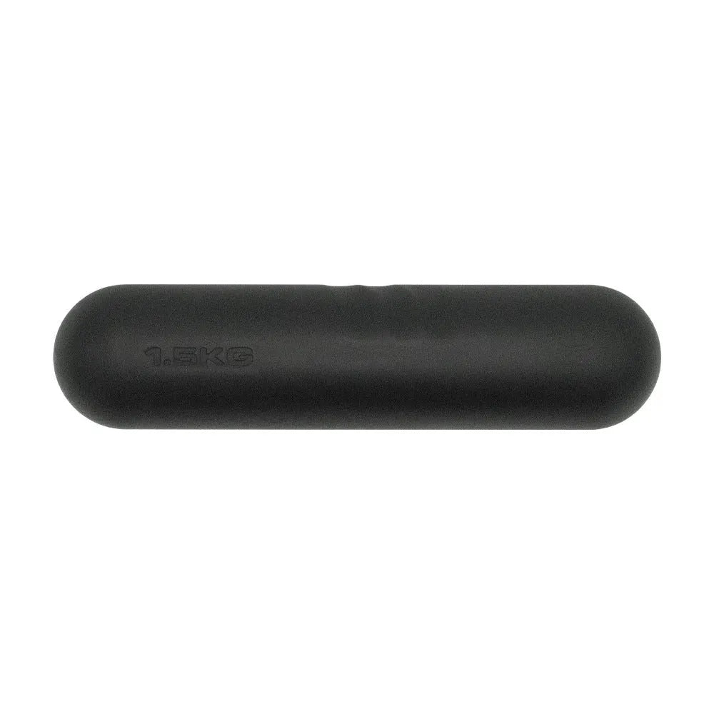 A silicone-edged hand-drawn dumbbell stick in various colours and weights for fitness training.