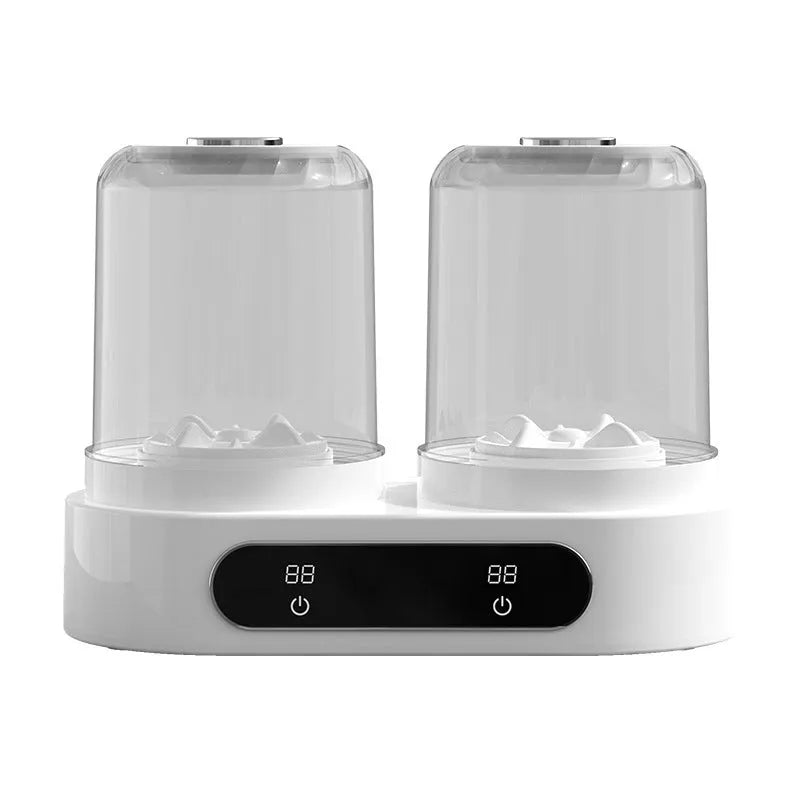 White double bucket USB mini washing machine for underwear and small laundry.