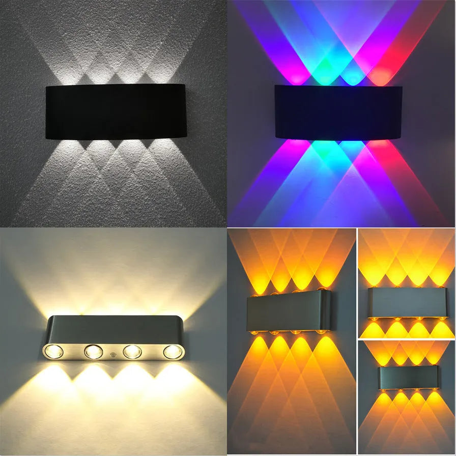 Modern aluminium LED strip lamp in silver or black finish for corridor and background lighting.
