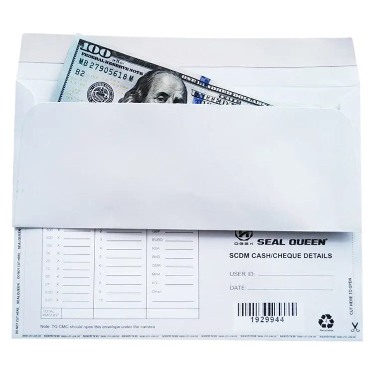 Blue anti-opening self-adhesive confidential envelope measuring 105mm by 240mm
