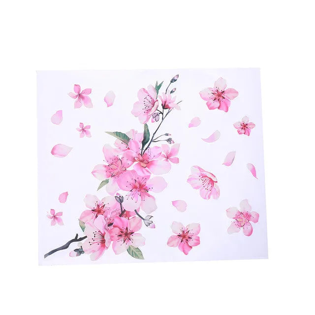 Personalized creative cherry blossom flower car sticker decal in PVC material available in two sizes