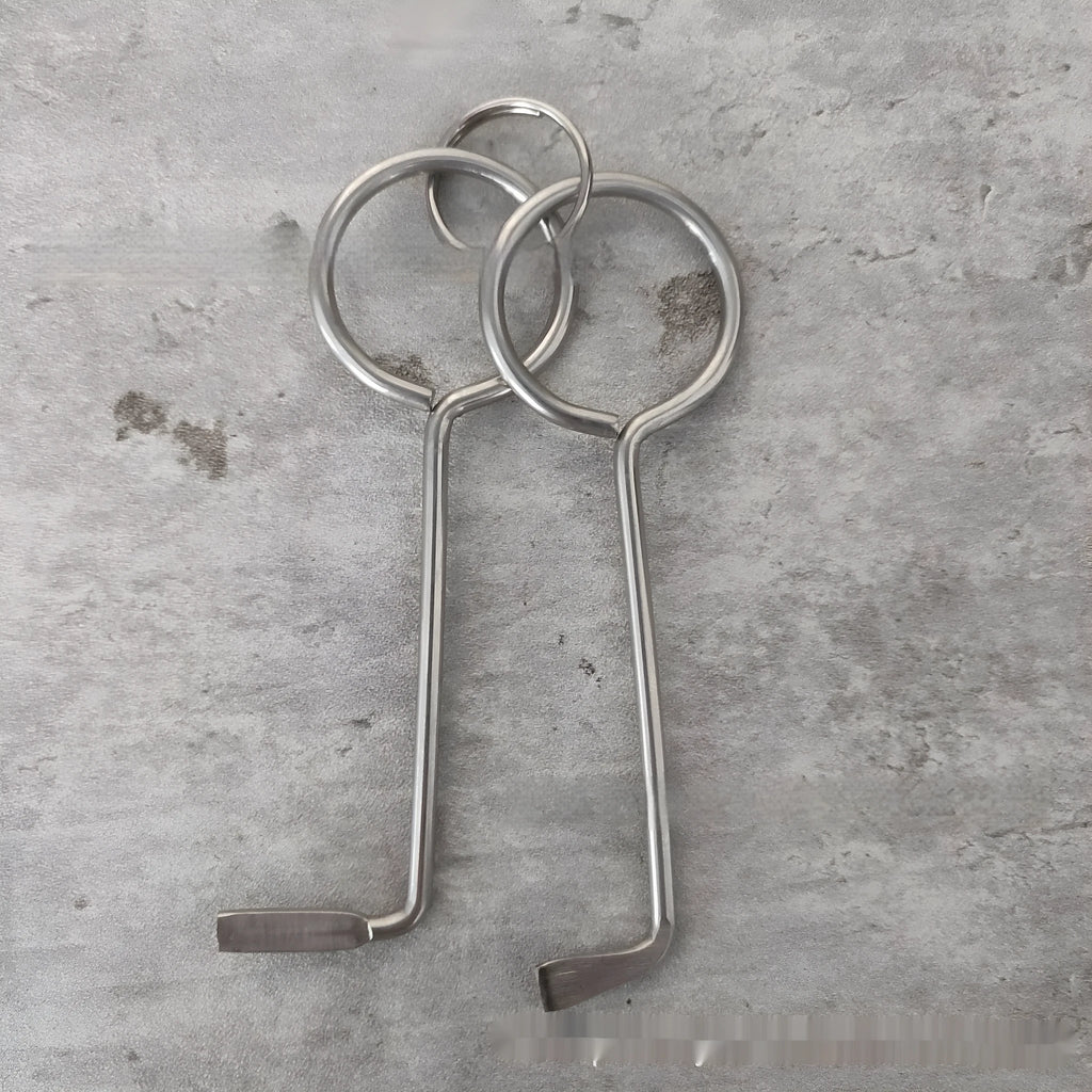 Two alloy steel wrench tools displayed as a portable set for household DIY repairs