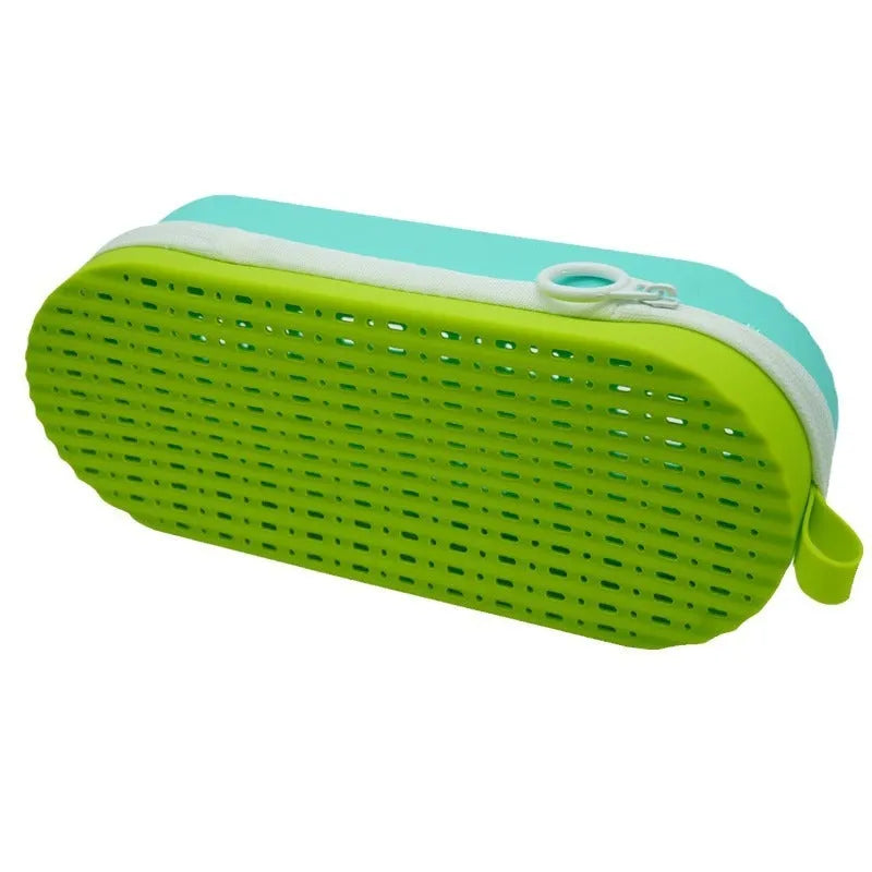 Silicone glasses case in modern simple design with long hand shape measuring 200x80x50mm
