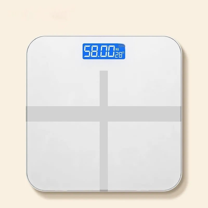 26 x 26 cm household body weighing scale in rose gold finish with multiple power options