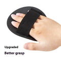 Pink round cake shaped bath towel grip with finger-style rubber protrusions for enhanced towel holding